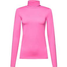 Esprit Langarmshirt, Rollkragen, für Damen, pink