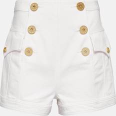 Clothing Balmain High-rise denim shorts white