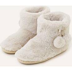 Accessorize Super Soft Slipper Boots Cream