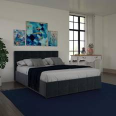 Beds & Mattresses DHP Rose Upholstered Platform Bed Underbed