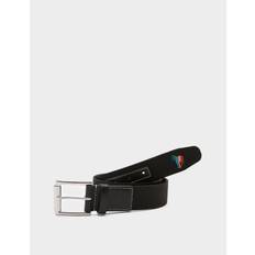 Paul Smith Men Belts Paul Smith Men's Mens Zebra Canvas Belt Black