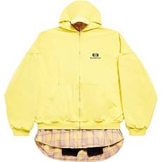 Checkered Jumpers Balenciaga Unity Sports Icon Layered Hoodie - Yellow