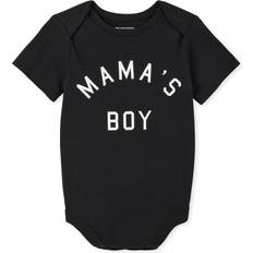 The Children's Place Black Bodysuits The Children's Place The Children's Place Baby Short Sleeve 100% Cotton Family Bodysuits, Mama's Boy