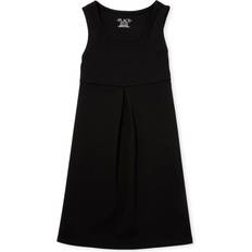 Black Dresses The Children's Place The Children's Place Girls Uniform Ponte Knit Jumper Black Polyester/Rayon/Spandex Black