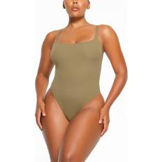 Skiing - Women Shapewear & Under Garments SKIMS Square Neck Bodysuit Green Fits Everybody