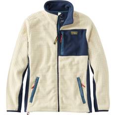 Fleece Jackets - White L.L.Bean Men's Mountain Classic Windproof Fleece Jacket Natural/Nautical Navy L.L.Bean