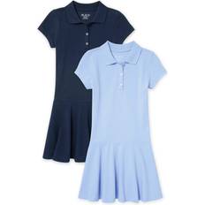 The Children's Place The Children's Place Girls Uniform Pique Polo Dress 2-Pack 100% Cotton Multicolor