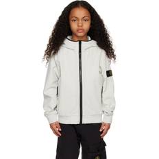 Jersey Outerwear Children's Clothing Stone Island Junior Kids Gray Hooded Jacket 10Y