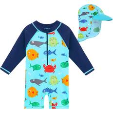 Zwemluiers Baby Peuter Jongen Badpak Rashguard Lange Mouw - Huaaniue