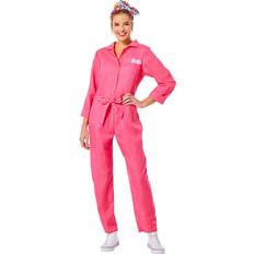 InSpirit Designs Barbie Movie Adult Pink Jumpsuit Fancy Dress Costume Pink/White