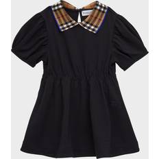 Dresses Burberry Girl's Alesea Check Collar Polo Dress, 6M-2 BLACK MONTHS