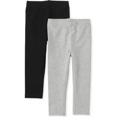 Baby Girls And Toddler Leggings - Black/Smoke Gray