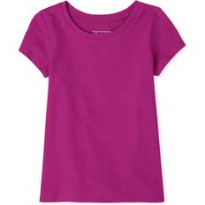 9-12M T-shirts The Children's Place The Children's Place Baby Toddler Girls Short Sleeve Basic Layering T-Shirt, Aurora Pink Single, 2T