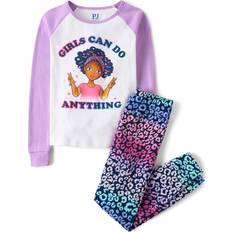 The Children's Place Leopard Children's Clothing The Children's Place The Children's Place Girls Girls Can Do Anything Snug Fit Cotton Pajamas Blue Blue