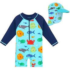Zwemluiers Baby Peuter Jongen Badpak Rashguard Lange Mouw - Huaaniue