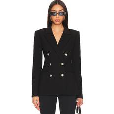 Good American Blazers Good American Ponte Double Breasted Blazer Black