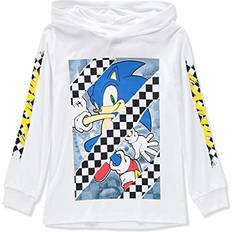 Sega Sonic Boys 4-20 Long Sleeve Racing Hooded T-Shirt White 10/12