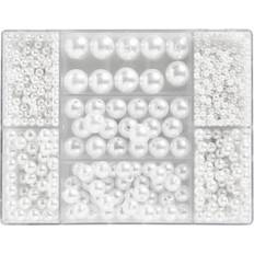 Panduro Pyssel Panduro Pärlmix akryl Ø3-12mm vit