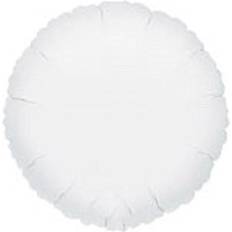 White Latex Balloons Amscan 18" Metallic White Foil Round