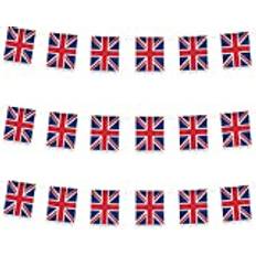 Party Supplies Shatchi 33Ft/10M Great Britain Union Jack Bunting Garland Banner With 20 Flags