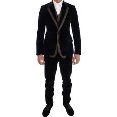 Dolce & Gabbana Blue Suits Dolce & Gabbana Blue Velvet Two Button Slim Piece Men's Suit