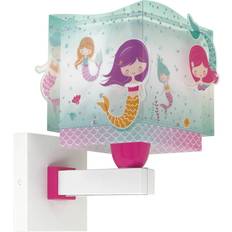 Multicolor Apliques de pared Dalber Mermaids E27 Infantil - Turquesa, Rosa Aplique de pared