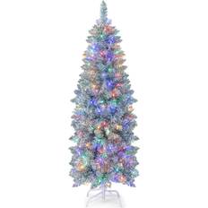 Casart 5FT Pre-Lit Hinged Pencil Xmas Christmas Tree
