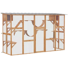 Pawhut Pets Pawhut Outdoor Cat House, Wooden Catio, Cat Window Box Outside