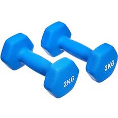 Amazon Basics Neoprene Dumbbell Pair, 4kgs, 2Kg Set of 2 Azul