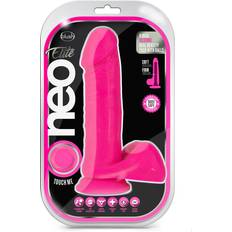 Blush Neon Pink Silicone Dual Density Cock with Balls