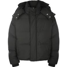 Nylon - Unisex Veste Ami Paris Ærmeløs Pufferjakke Med Hætte - Sort