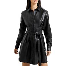 Leather Dresses French Connection Crolenda Belted Faux Leather Dress