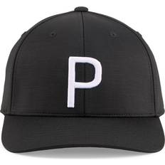 Puma Unisex Accessories Puma Men's P Cap Black/White Glow ONE_SIZE