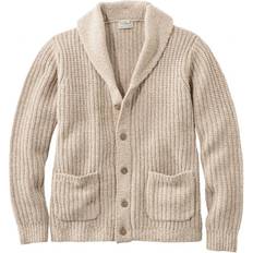 Men - Wool Cardigans L.L.Bean L.L.Bean Classic Raggwool Cardigan Sweater Regular Natural Men's Clothing Beige