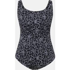 A Swimsuits Ulla Popken Damen Badeanzug, schwarz