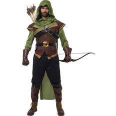 Costumes Spooktacular Creations Renaissance Robin Hood Deluxe Men Costume Set Made of Leather for Halloween Dress Up Party