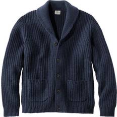 Men - Wool Cardigans L.L.Bean L.L.Bean Classic Raggwool Cardigan Sweater Regular Nautical Navy Men's Clothing Navy