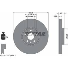 Volvo Bremsesystemer Textar Bremseskive 92196305 328 30 05/06 108