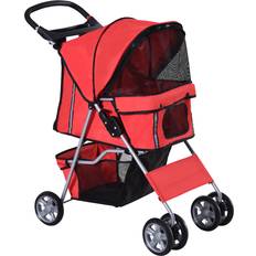 Dog stroller Pawhut Folding Dog Stroller with Cup Holder