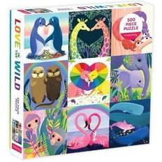 Galison Jigsaw Puzzles Galison Mudpuppy's Love in The Wild 500 Piece Family Puzzle, Highlighting Love Found in The Animal Kingdom, Bright Artwork for Hours of Puzzling Fun, Perfect for Ages 8 Puzzle Image Insert Included