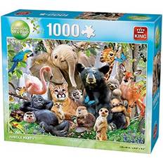 King Jigsaw Puzzles King 5484 Animal World Jungle Party Jigsaw Puzzle 1000-Piece, 49 x 68 cm