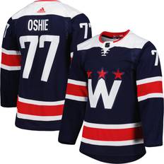 Adidas NHL Game Jerseys adidas Men's Washington T.J. Oshie #77 Navy Authentic Jersey, 50, Blue Holiday Gift