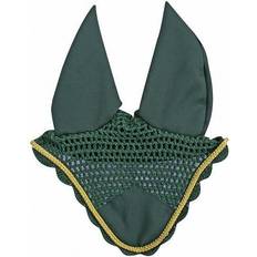 Guld Hästhuvor HKM Ear Bonnet, Green/Gold Pony Green/Gold