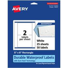 Office Supplies Avery Waterproof Rectangle Labels 5 x 6 50 Oil