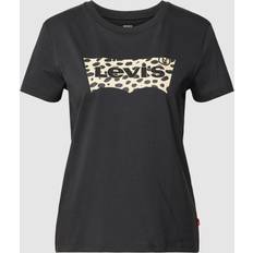 Dam - Leopard T-shirts Levi's Topp The Perfect Tee Svart