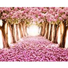 Photo Backgrounds Aofoto AOFOTO 10x8ft Spring Cherry Blossom Backdrop Sweet Pink Flowers Tree Floral Petal Boulevard Photography Background Wedding Photo Studio Props Girl Bride Woman Lady Mother Artistic Portrait Wallpaper