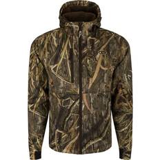 Camouflage Jackets Drake Waterfowl MST Hole Shot Sherpa-Lined Hooded Jacket for Men Mossy Oak Shadow Grass Habitat