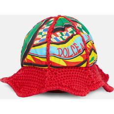 Dolce & Gabbana Damen Kopfbedeckungen Dolce & Gabbana Carretto cotton-blend bucket hat multicoloured