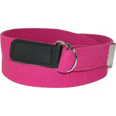 Pink Belts CTM Cotton Web Belt with Double Ring Buckle