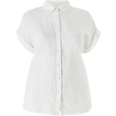 Lauren Ralph Lauren Lauren Ralph Lauren Curve Skjorta Broono Short Sleeve Shirt Vit 50/52